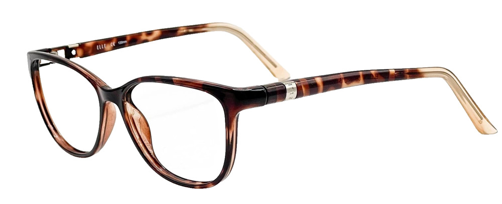 ELLE EL13404 DARK BROWN TORTOISE AUTHENTIC EYEGLASSES FRAMES 52-15-135